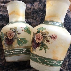 2 Vintage Murano Vases Casa Elite M. Valenti